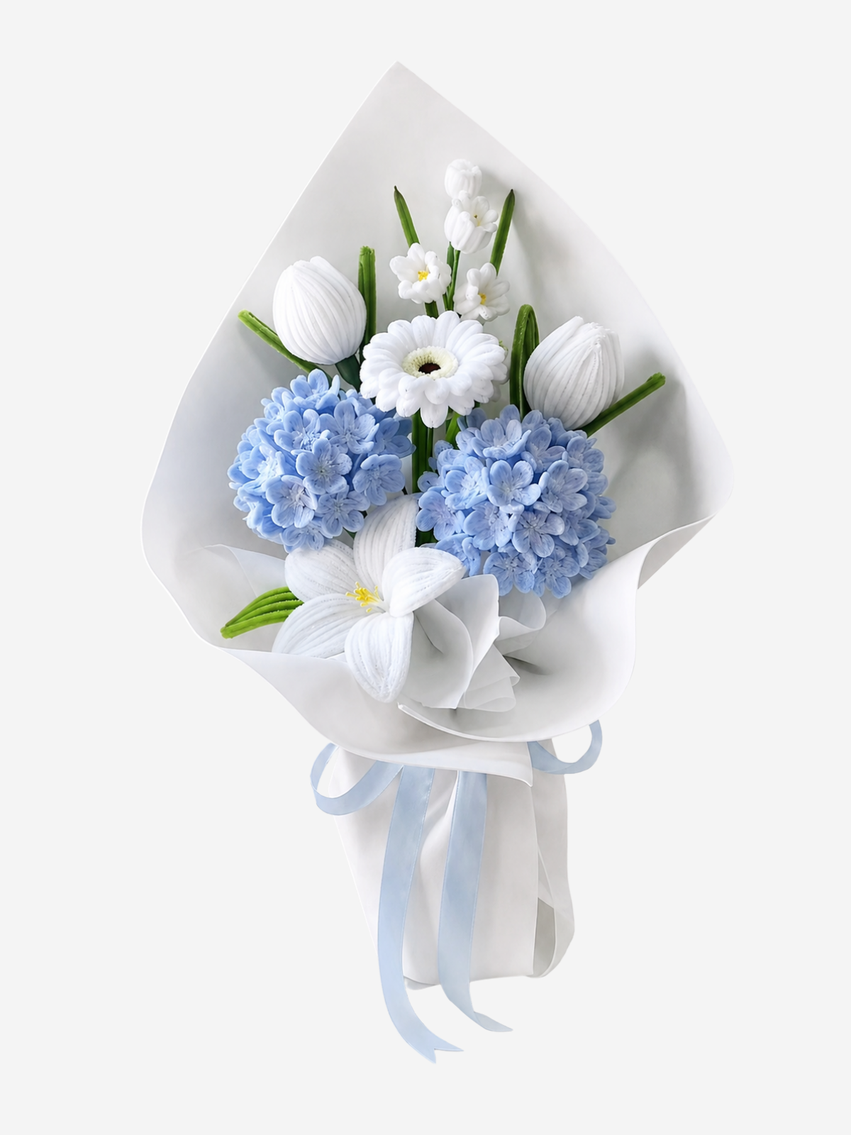 Whisper Hydrangea — handmade pipe cleaner flower (ดอกไม้ถักมือ) by Flowerest.bkk. ดอกไฮเดรนเยีย เรียบหรูละมุน ช่อนี้แมสมากๆ ยอดคนดู 1M views